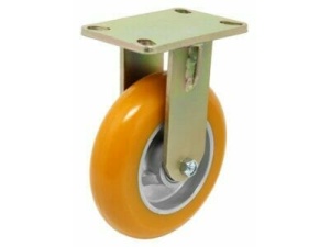 A Brass Wheel With an Orange Color Rim